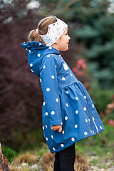Detské oblečenie - Kabátik bodka modrý - 15579765_