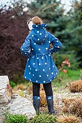 Detské oblečenie - Kabátik bodka modrý - 15579766_