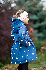 Detské oblečenie - Kabátik bodka modrý - 15579767_
