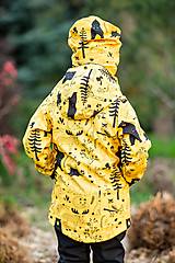 Detské oblečenie - prechodná softshell bunda zvieratká žltá - 15579788_