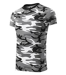 Polotovary - Unisex tričko CAMOUFLAGE gray 32 - 15579515_