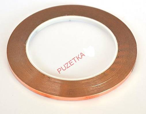 Suroviny - Strieborno medená vitrážna páska 5,20 mm - kotúč /medp64sk/ - 15582510_