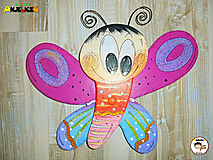 Dekorácie - Dekorácia na zavesenie - Motýľ - 15583540_