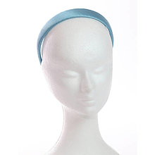 Ozdoby do vlasov - Hodvábna čelenka - modrá "cyan" - 15581718_