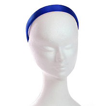 Ozdoby do vlasov - Hodvábna čelenka - modrá "kobalt" - 15581722_