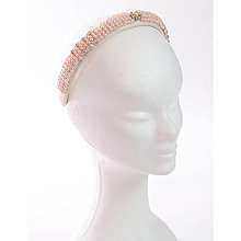 Ozdoby do vlasov - Gala - hodvábna čelenka - baby ružová - 15581761_