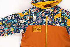 Detské oblečenie - prechodná softshell bunda zvieratká užšia - 15581856_