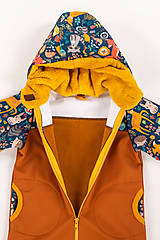 Detské oblečenie - prechodná softshell bunda zvieratká užšia - 15581857_