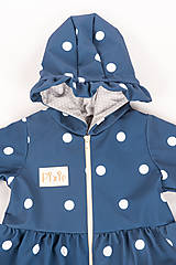 Detské oblečenie - Kabátik bodka modrý - 15581862_