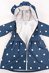 Detské oblečenie - Kabátik bodka modrý - 15581863_