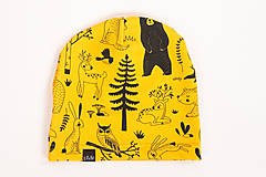 Detské čiapky - čiapka zvieratká žltá - 15581921_