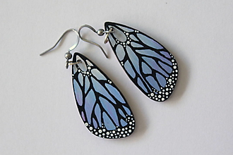 Náušnice - Na krídlach motýlích.. (Modré) - 15584398_