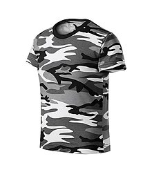 Polotovary - Detské tričko CAMOUFLAGE gray 32 - 15582365_
