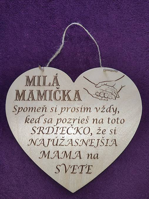 Dekorácie - Blahoželanie k narodeninám Milá mamička (Milá mamička2) - 15583838_