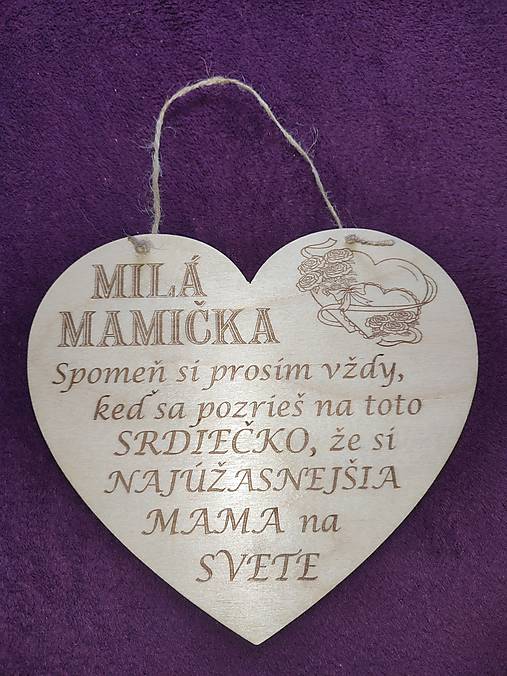 Dekorácie - Blahoželanie k narodeninám Milá mamička (Milá mamička3) - 15583839_