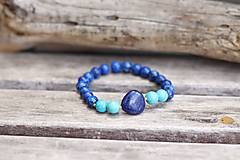 Sady šperkov - Súprava náušnice + náramok lapis lazuli - 15584473_