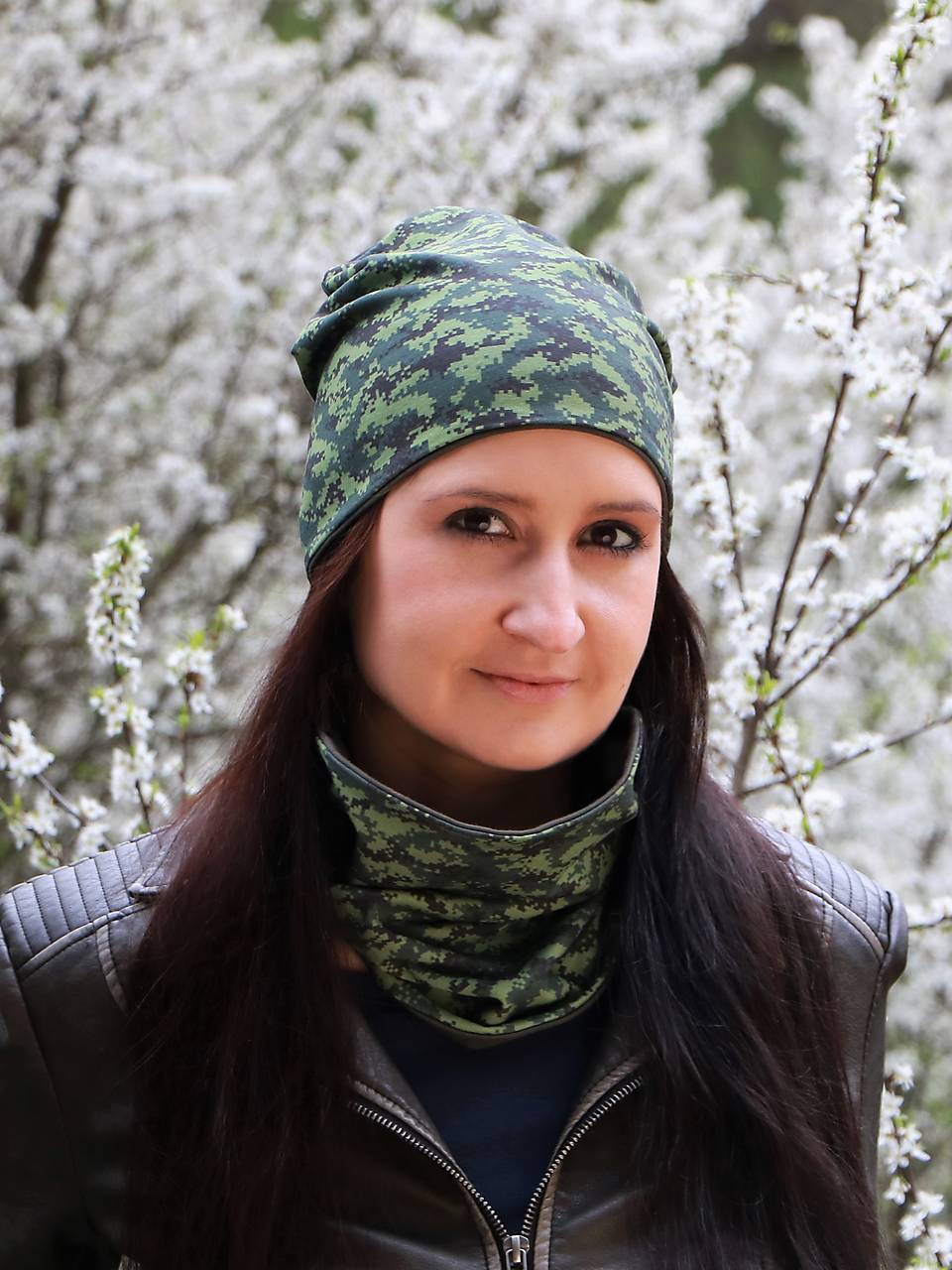 Digi maskáč zelený čiapka, nákrčník alebo set