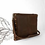 Pánske tašky - Sam - pánska kožená taška (Dark Brown) - 15585223_