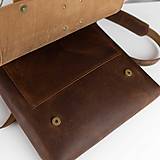 Pánske tašky - Sam - pánska kožená taška (Dark Brown) - 15585225_