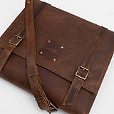 Pánske tašky - Sam - pánska kožená taška (Dark Brown) - 15585227_