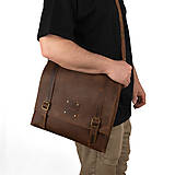 Pánske tašky - Sam - pánska kožená taška (Dark Brown) - 15585230_