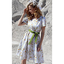 Šaty - Daisy - letné šaty so sedmokráskami - 15585478_