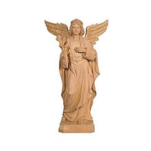 Sochy - Svätý Gabriel drevená socha (120cm - Béžová) - 15585141_