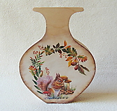 Dekorácie - Drevená váza Veverička - 15589965_