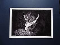 Kresby - Coierit cum draconis - print - 15589709_