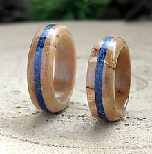 Prstene - Podkrúžky z brezy a lapis lazuli - 15590558_