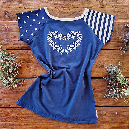 Topy, tričká, tielka - Tričko Blue Dotty - 15588604_