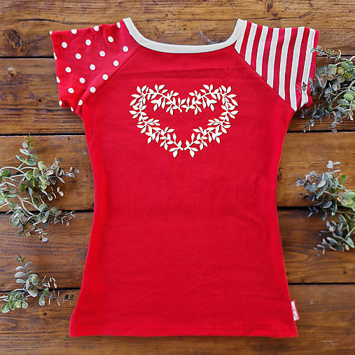 Topy, tričká, tielka - Tričko Red Dotty - 15588623_