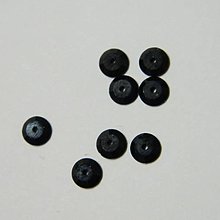 Iný materiál - 5mm jednodierkové (čierne sklenené) - 15590817_