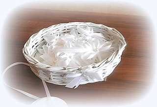 Svadobné pierka - pierka - biela  s perličkou - 15588832_