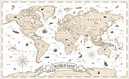 Obrazy - Plagát mapa sveta - 15589057_