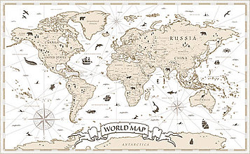 Obrazy - Plagát mapa sveta - 15589057_