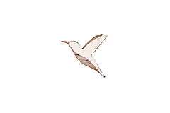Brošne - Drevená brošňa Natural Hummingbird Brooch - 15592265_