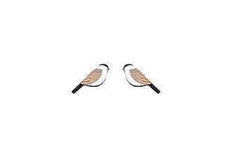 Náušnice - Drevené náušnice Natural Cutebird Earrings - 15592831_