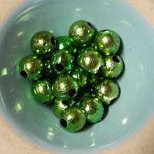 Korálky - Guličky 6 mm (kusový predaj) (Zelená-kovový vzhľad) - 15590950_