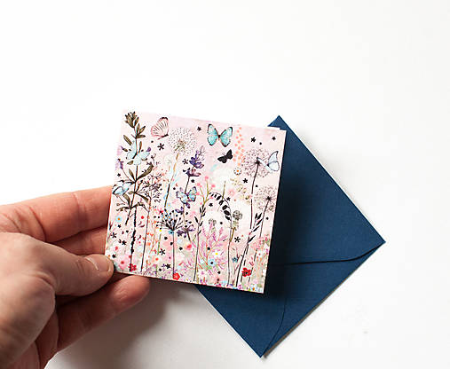 Papiernictvo - Mini prianie s obálkou " magická lúka" - 15593266_