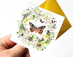Papiernictvo - Mini prianie s obálkou " na krídlach motýľa"" - 15593268_