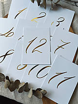 Papiernictvo - Čísla na stoly A6 - 12 kartičiek - 15594004_