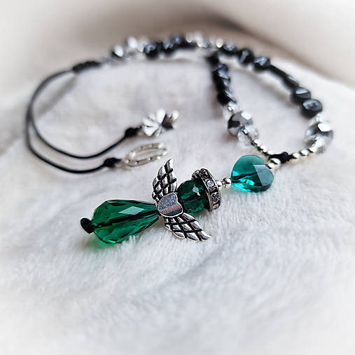 Iné šperky - Krásny talizman do auta  (Zelená) - 15594471_