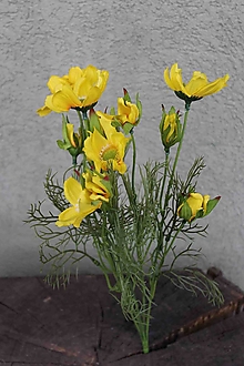 Iný materiál - Lúčne kvety 40cm - dekorácia (Žltá) - 15593690_