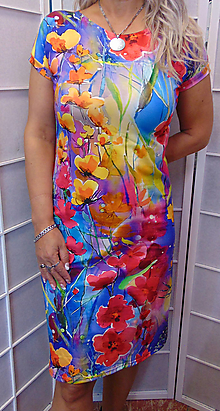 Šaty - Šaty barevné květy S - XXXL - 15595324_
