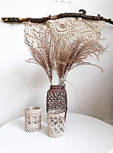 Dekorácie - Hnedá upcyklovaná váza - 15594438_