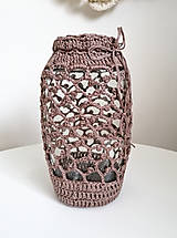 Dekorácie - Hnedá upcyklovaná váza - 15594439_