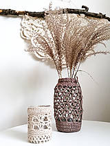 Dekorácie - Hnedá upcyklovaná váza - 15594440_