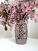 Dekorácie - Hnedá upcyklovaná váza - 15594441_
