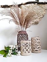 Dekorácie - Hnedá upcyklovaná váza - 15594443_